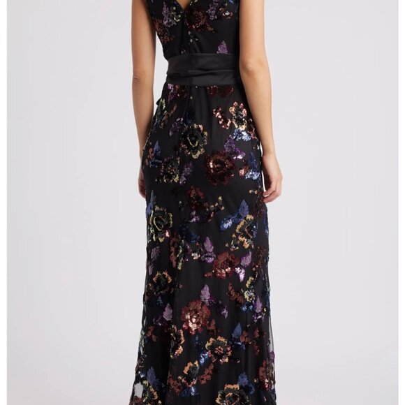 Eliza J Sequin Satin Bow Mermaid Gown, size 6 - Picture 2 of 8